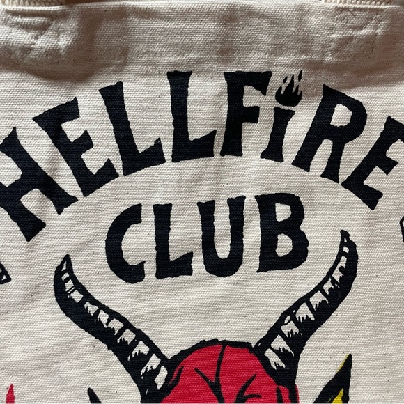 NWT Stranger Things x Netflix Hellfire Club Canvas Tote Bag - Picture 8 of 14
